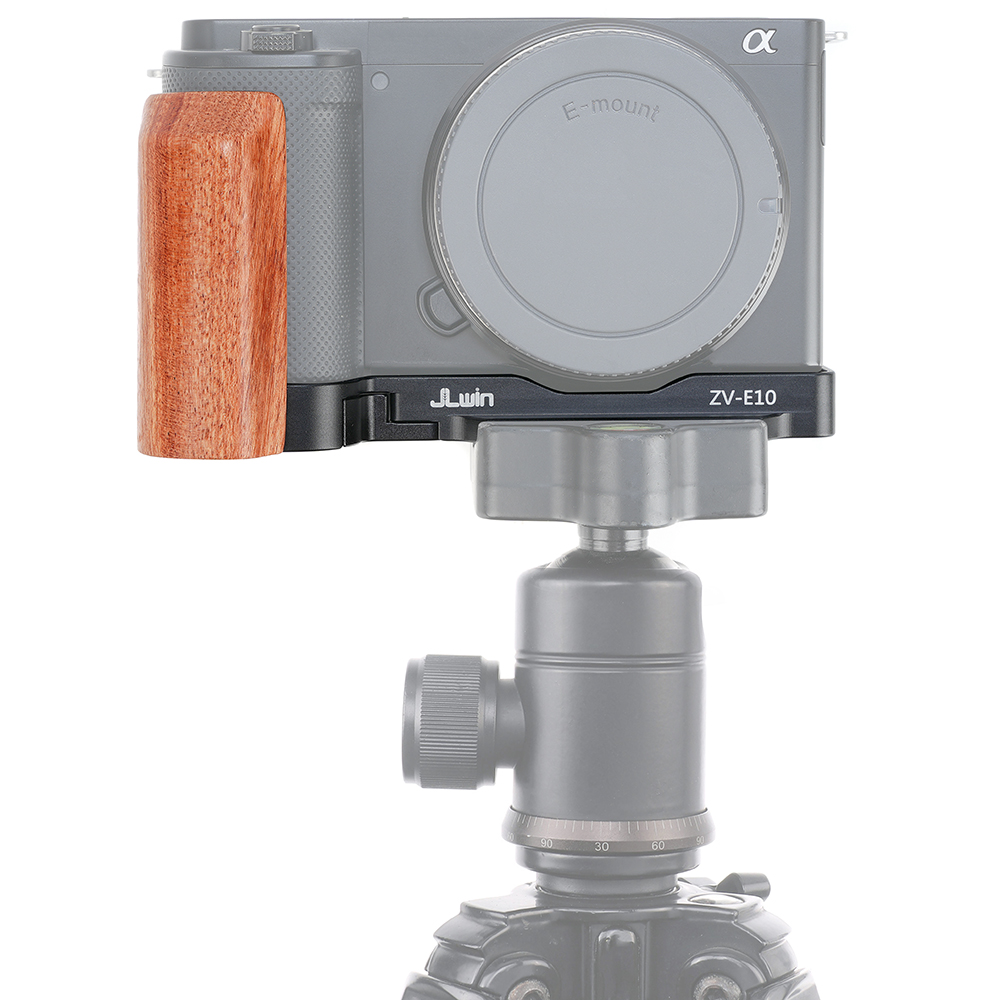 Sony Camera Zv-E10 - FOTGA クイックリリース L型プレートブラケットボード。ソニー ZV-E10用。木製ハンドル、カメラプレート、カメラ三脚、写真撮影用スタンド。