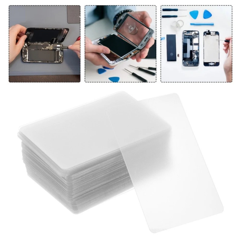 Phone Opening Tool - 10～20個入り、スマートフォン画面開口用カード、透明プラスチック製、超薄型で柔軟性のあるスクリューパイ、モバイル、タブレット、ノートパソコンの液晶修理用セット。