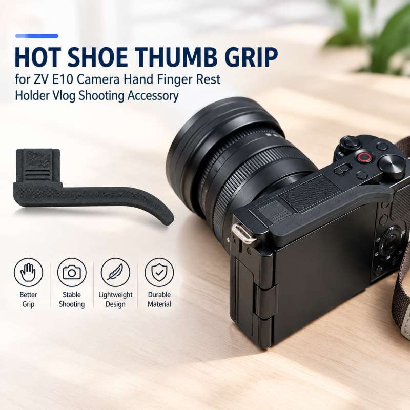Sony Camera Zv-E10 - ZV-E10カメラ用ホットシューズサムグリップ、手の指を支えるグリップ、Vlog撮影用アクセサリー