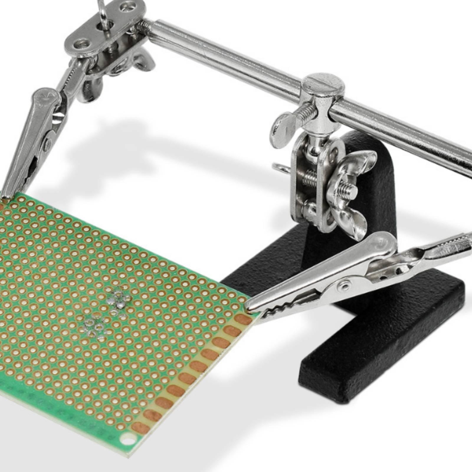 回転式ベース付きの金属製回路基板はんだ付け固定具。趣味の電子 - Electronics Repair Hobby のレビューと価格
