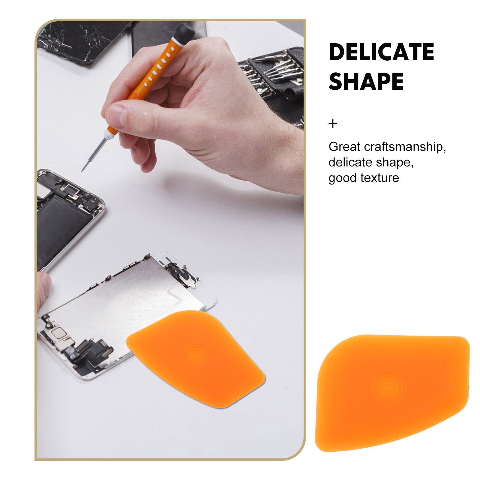 50個入り プラスチックスパッジャーツール 鮮やかなオレンジ - Phone Opening Tool のレビューと価格